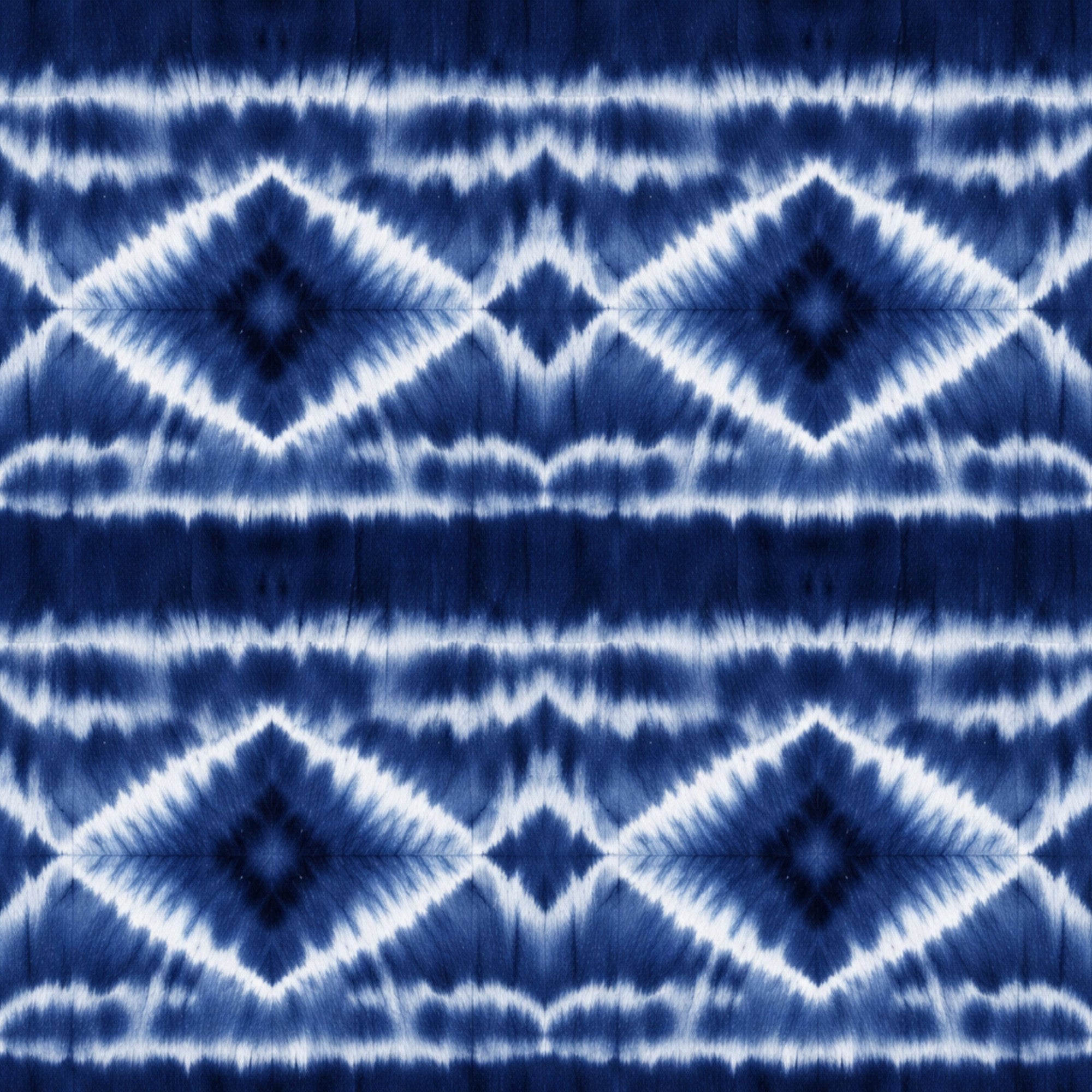 Indigo Shibori Tie Dye Pattern 7 Minky Fabric