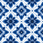 Indigo Shibori Tie Dye Pattern 9 Minky Fabric