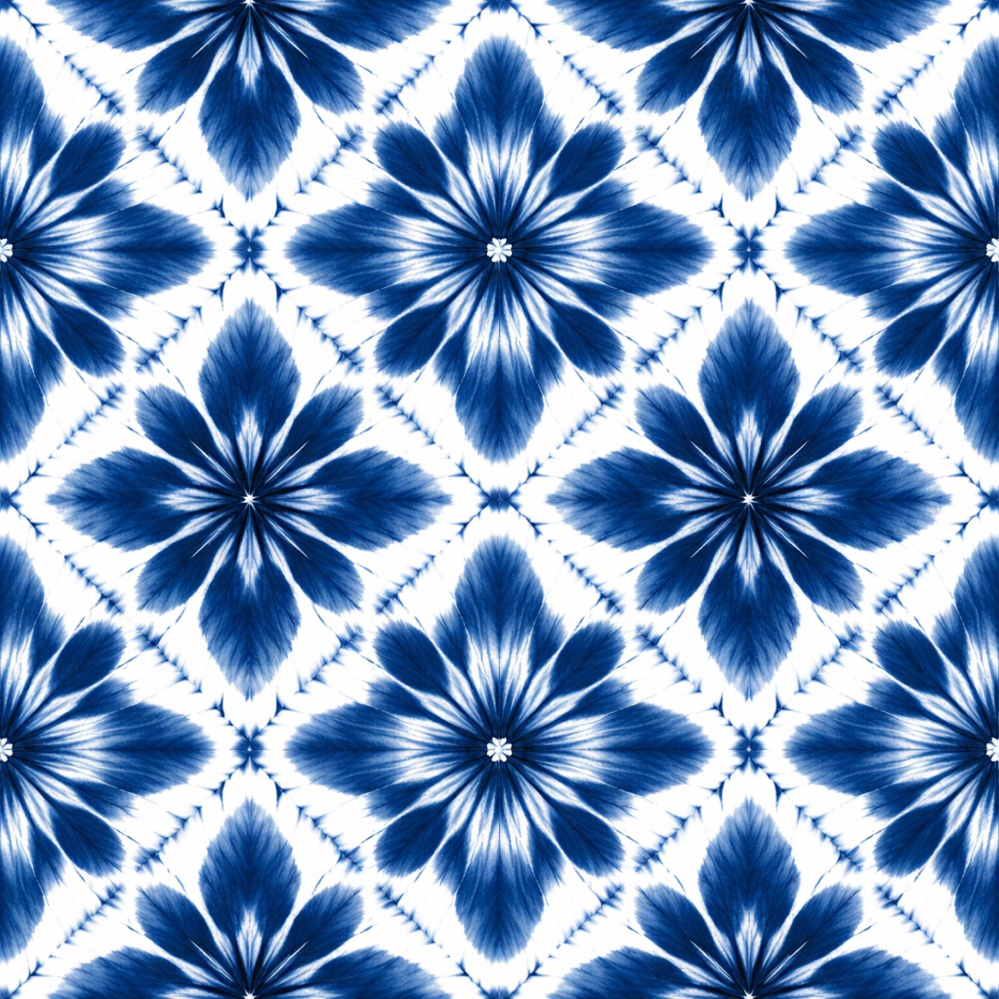 Indigo Shibori Tie Dye Pattern 9 Minky Fabric