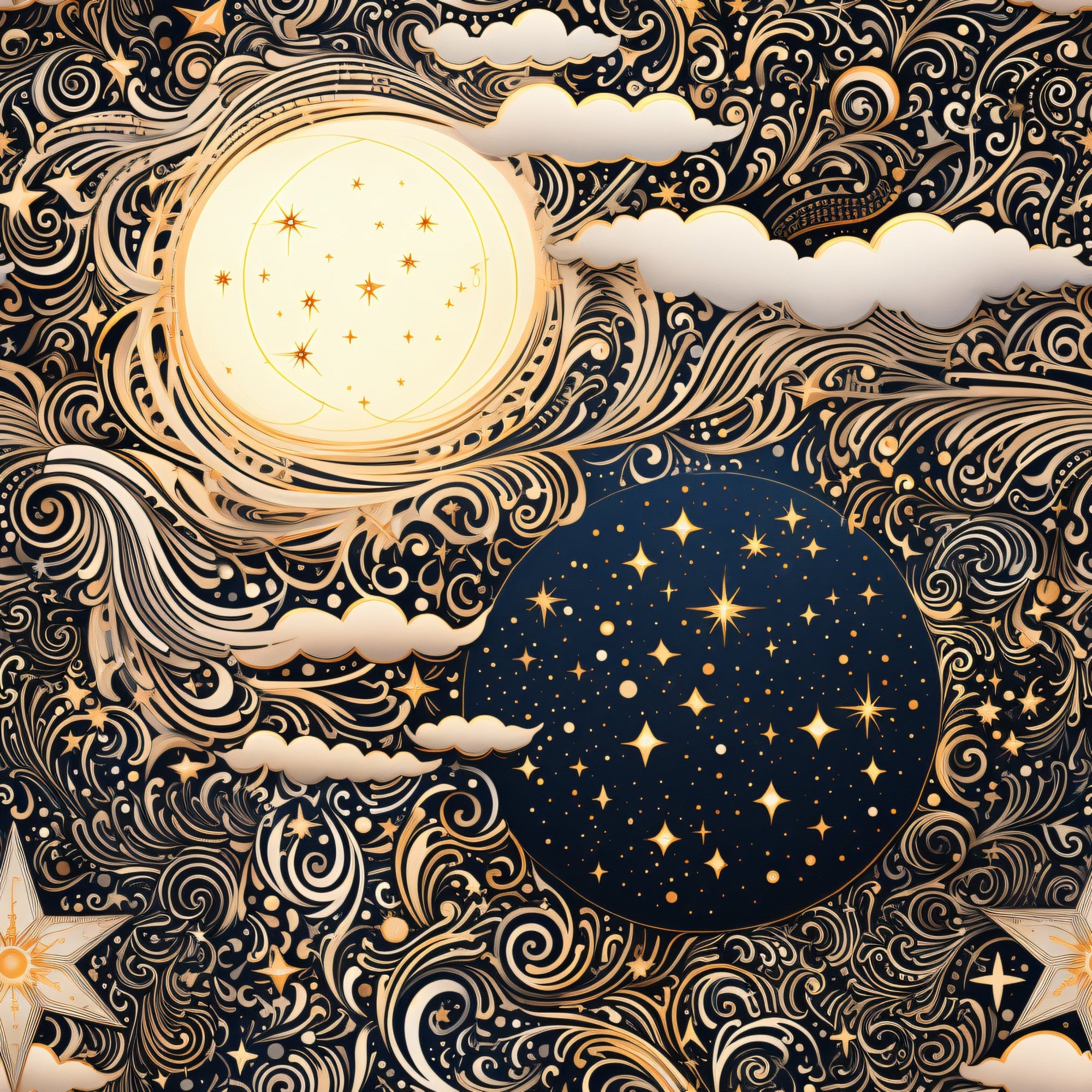 Infinite Galaxy Pattern 2 Minky Fabric