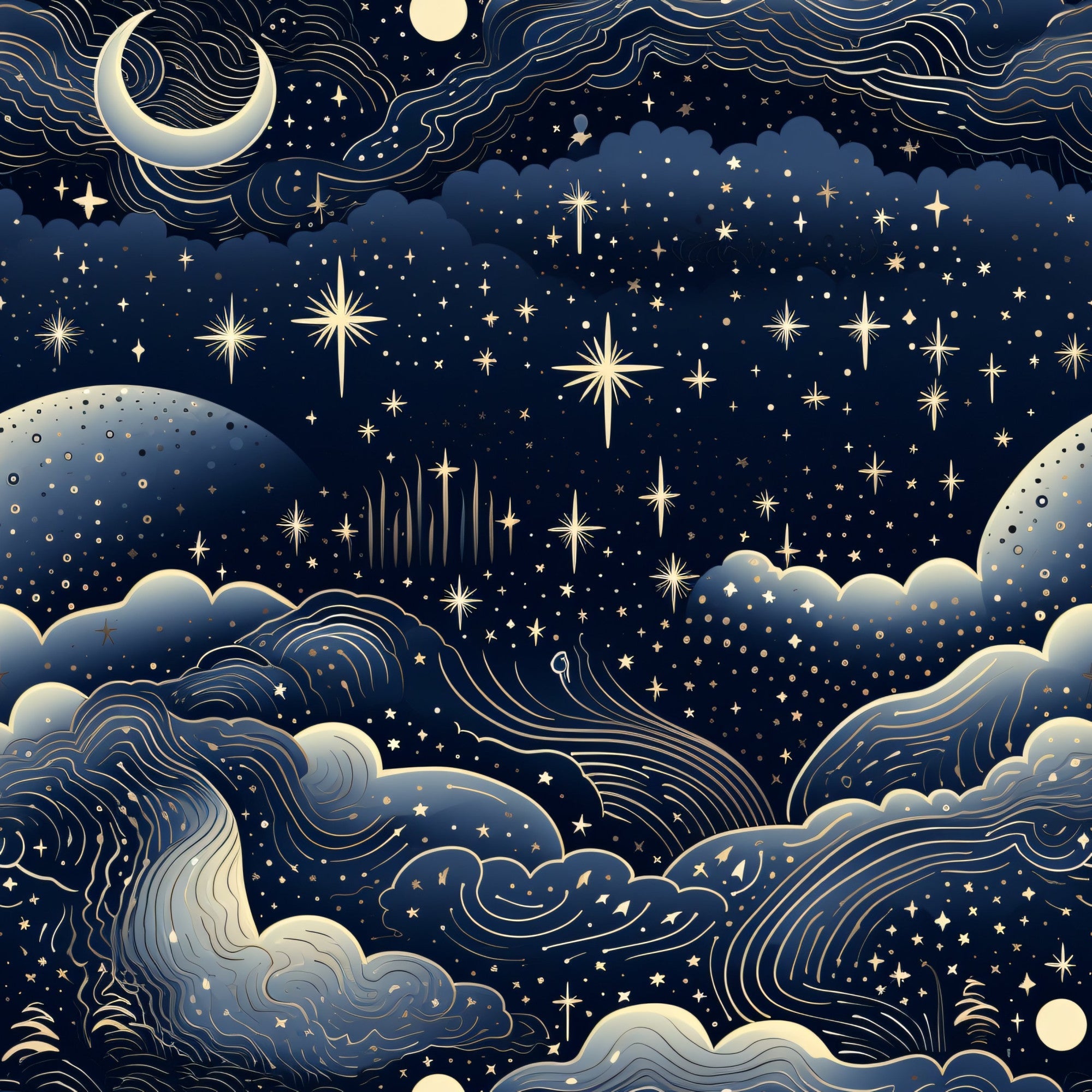 Infinite Galaxy Pattern 7 Minky Fabric