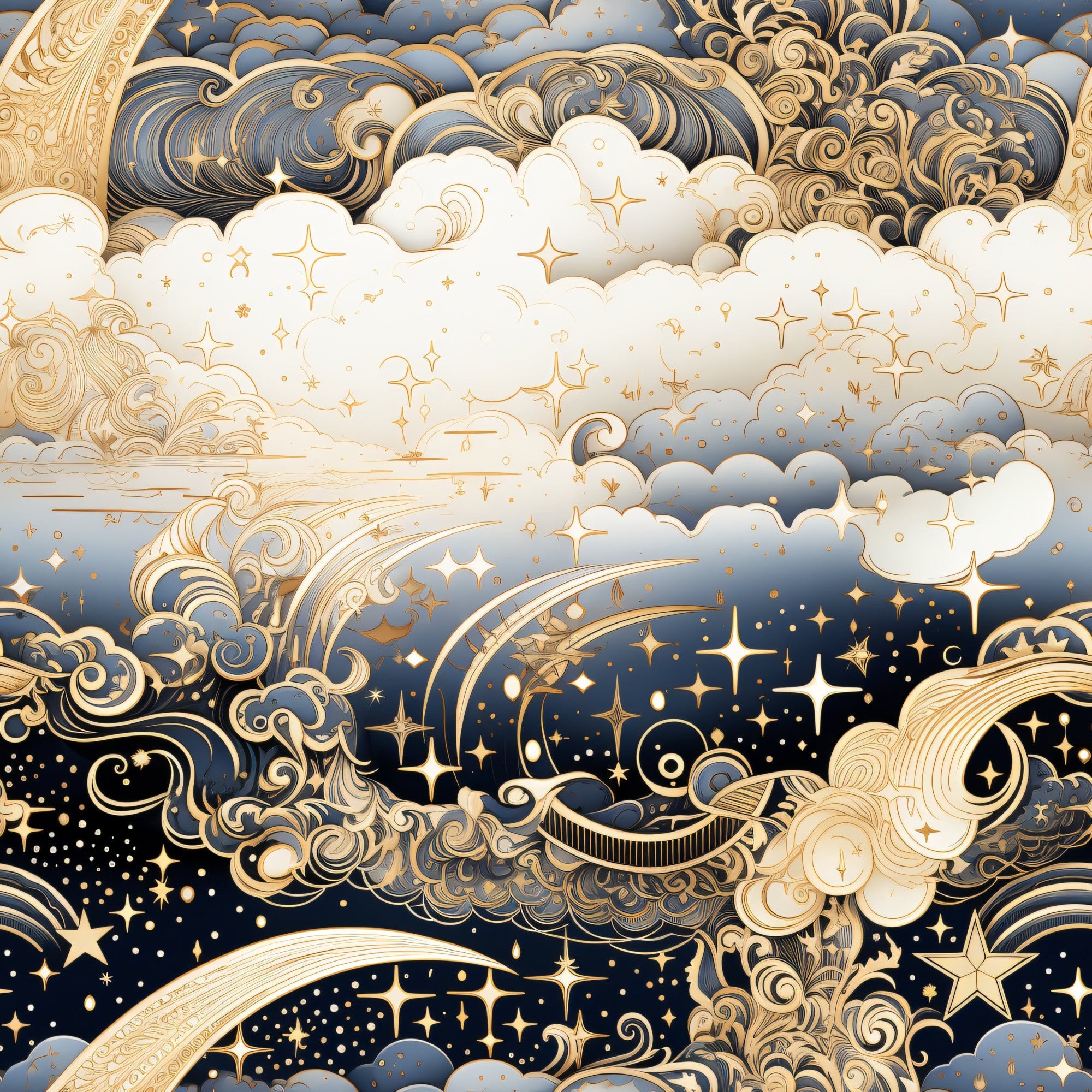 Infinite Galaxy Pattern 8 Minky Fabric