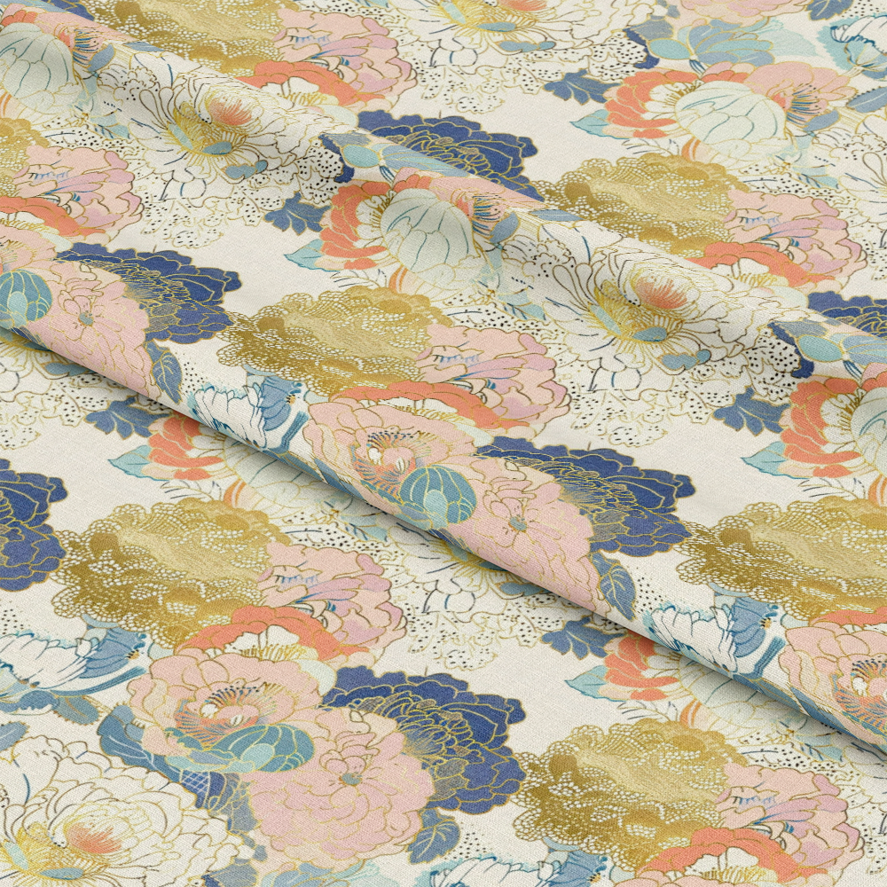 Japanese Blossoms Pattern 10 Quilting Cotton Fabric