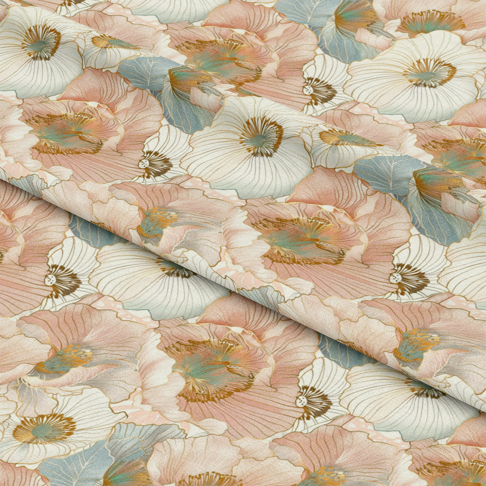 Japanese Blossoms Pattern 14 Quilting Cotton Fabric