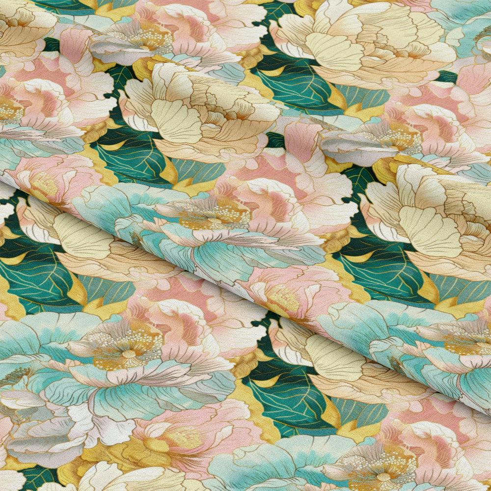 Japanese Blossoms Pattern 19 Quilting Cotton Fabric