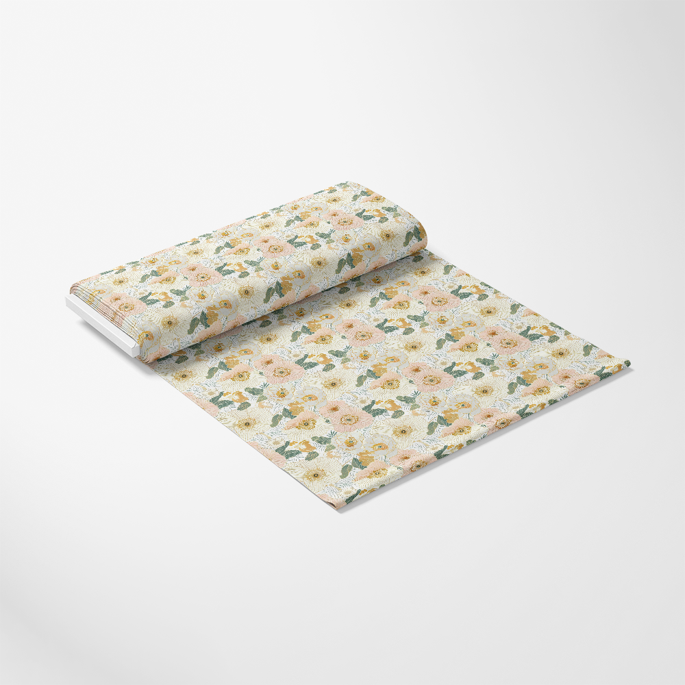 Japanese Blossoms Pattern 1 Quilting Cotton Fabric