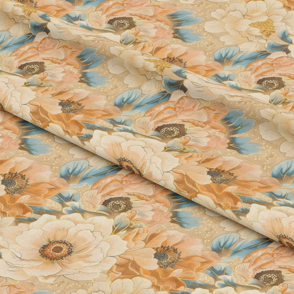 Japanese Blossoms Pattern 20 Quilting Cotton Fabric