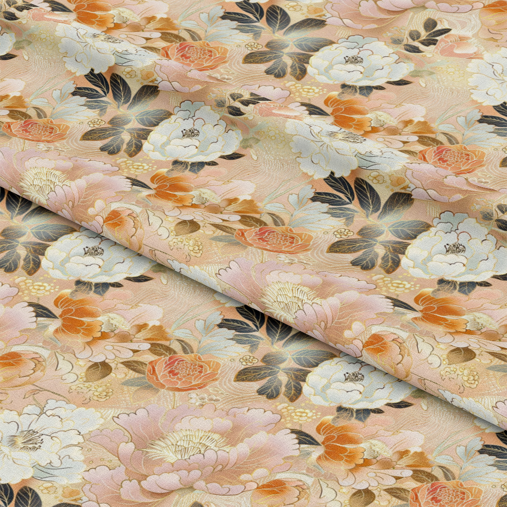 Japanese Blossoms Pattern 5 Quilting Cotton Fabric