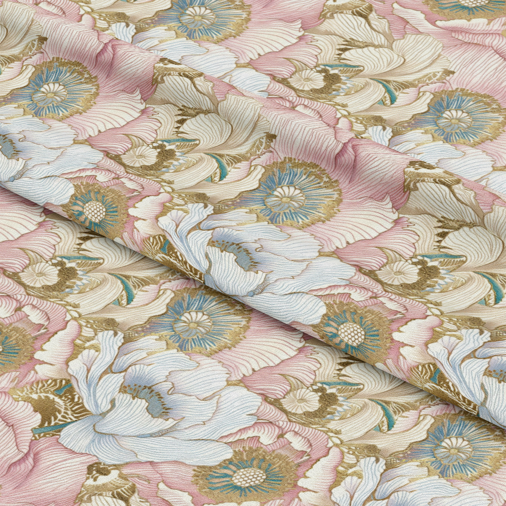 Japanese Blossoms Pattern 6 Quilting Cotton Fabric