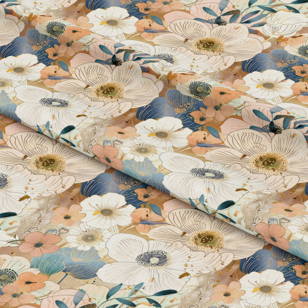 Japanese Blossoms Pattern 8 Quilting Cotton Fabric