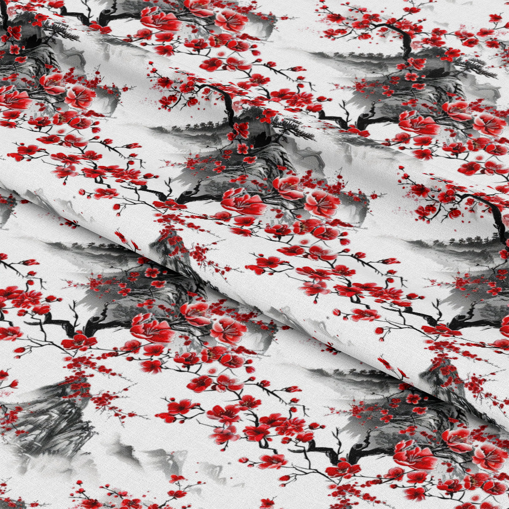 Japanese Cherry Blossoms 1 Quilting Cotton Fabric