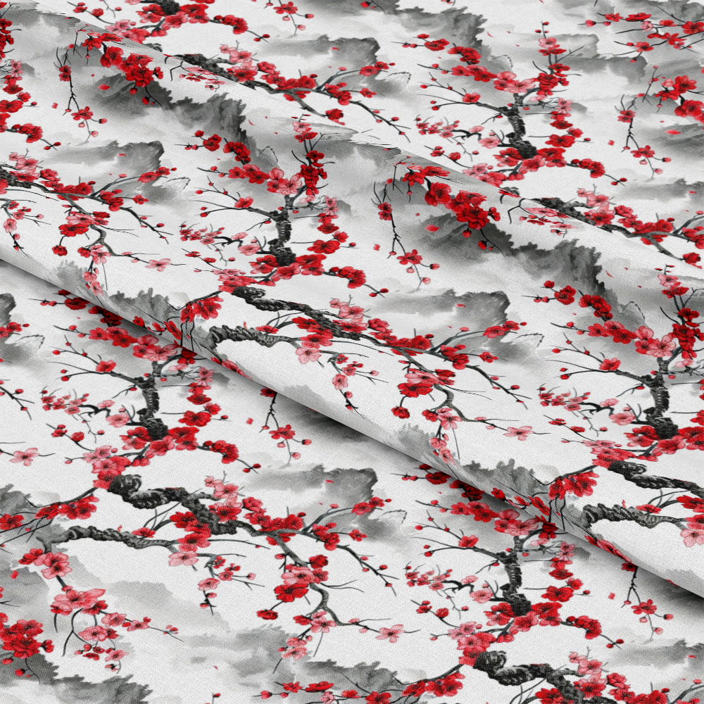 Japanese Cherry Blossoms 3 Quilting Cotton Fabric