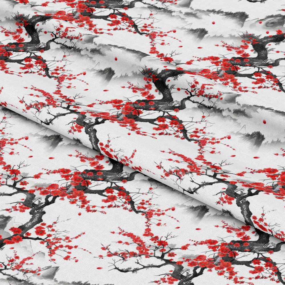 Japanese Cherry Blossoms 4 Quilting Cotton Fabric