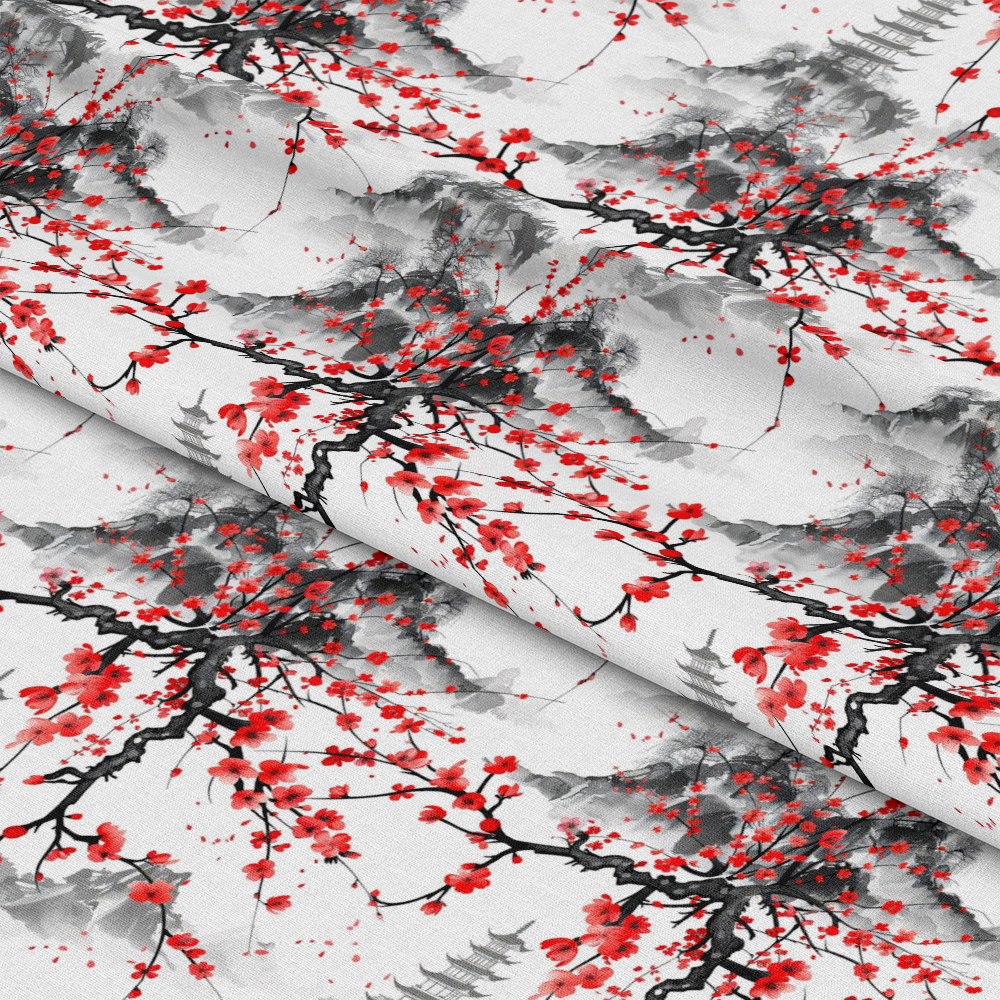 Japanese Cherry Blossoms 5 Quilting Cotton Fabric