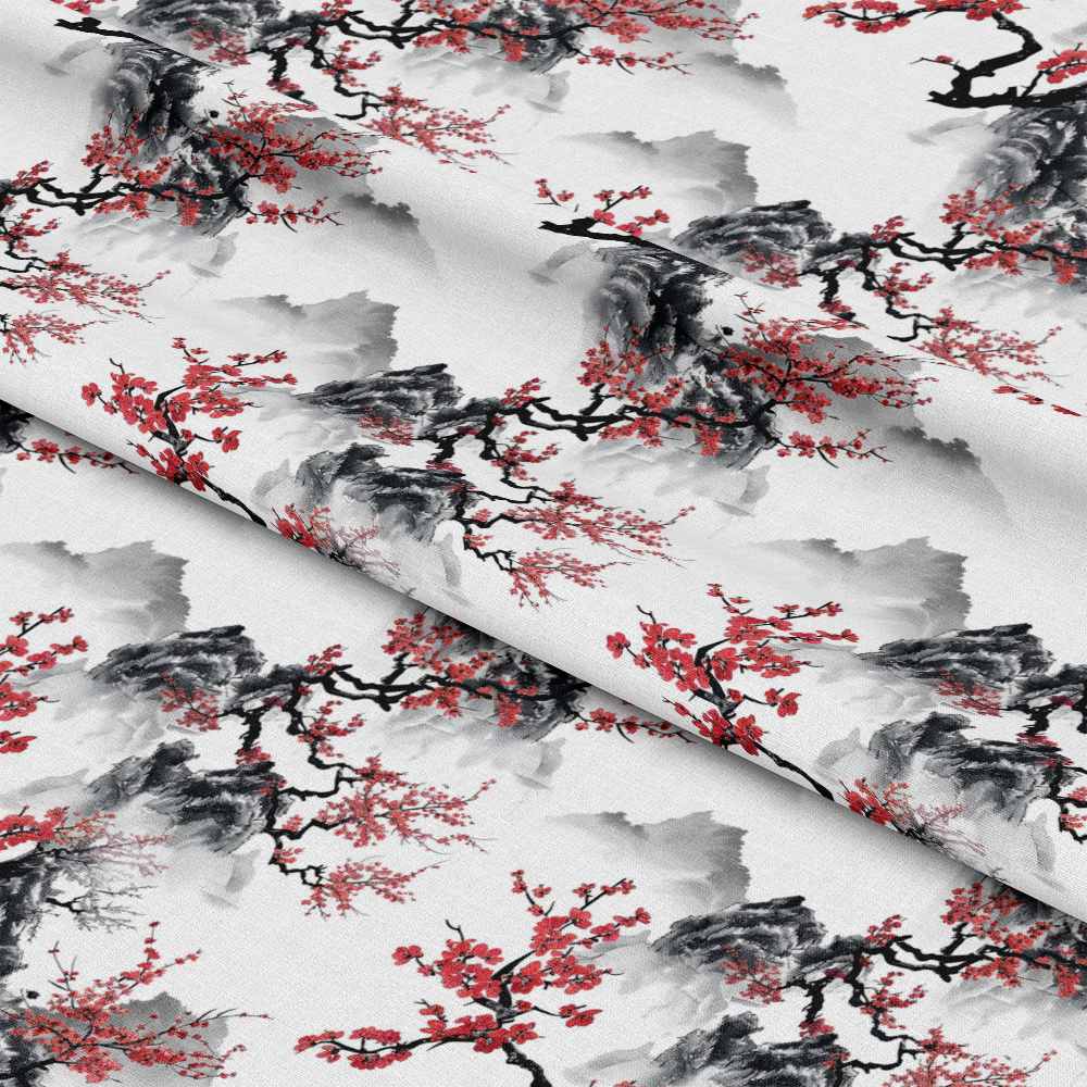 Japanese Cherry Blossoms 6 Quilting Cotton Fabric