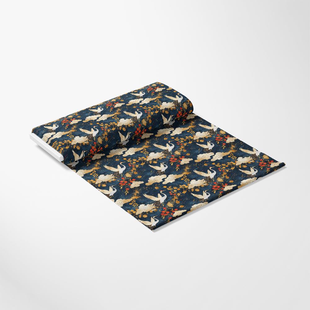 Japanese Cranes Pattern 7 Quilting Cotton Fabric