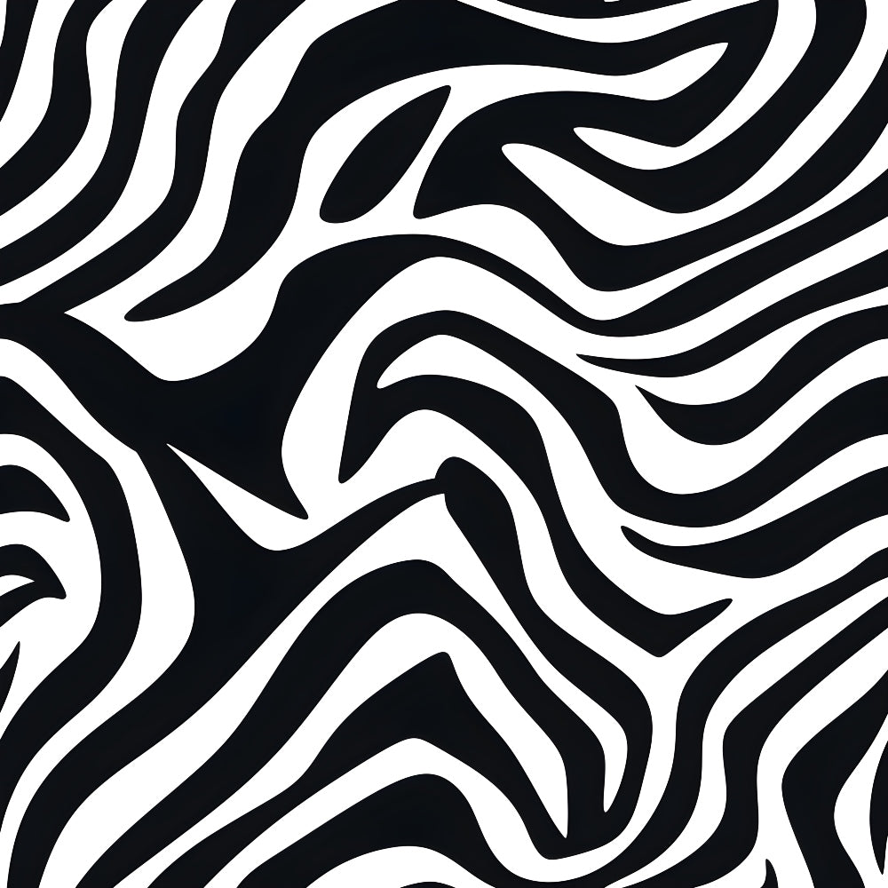black and white, zebra stripes, animal print, wavy lines, flowing pattern, abstract design, monochrome,, fabric panel, jungle theme, safari pattern, striped motif, organic curves, high contrast, wildlife inspired, geometric waves, modern abstract, cotton fabric, craft material, sewing supplies