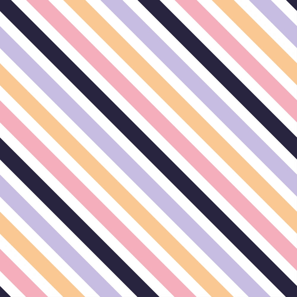 diagonal stripes, purple, pink, peach, navy blue, white, geometric pattern, striped design,, fabric panel, pastel colors, diagonal lines, repeating pattern, crafting material, sewing fabric, cotton fabric, soft palette, striped fabric, geometric design