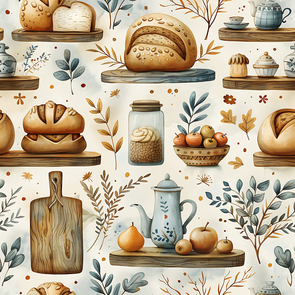 Vintage Pantry Pattern 2 Minky Fabric