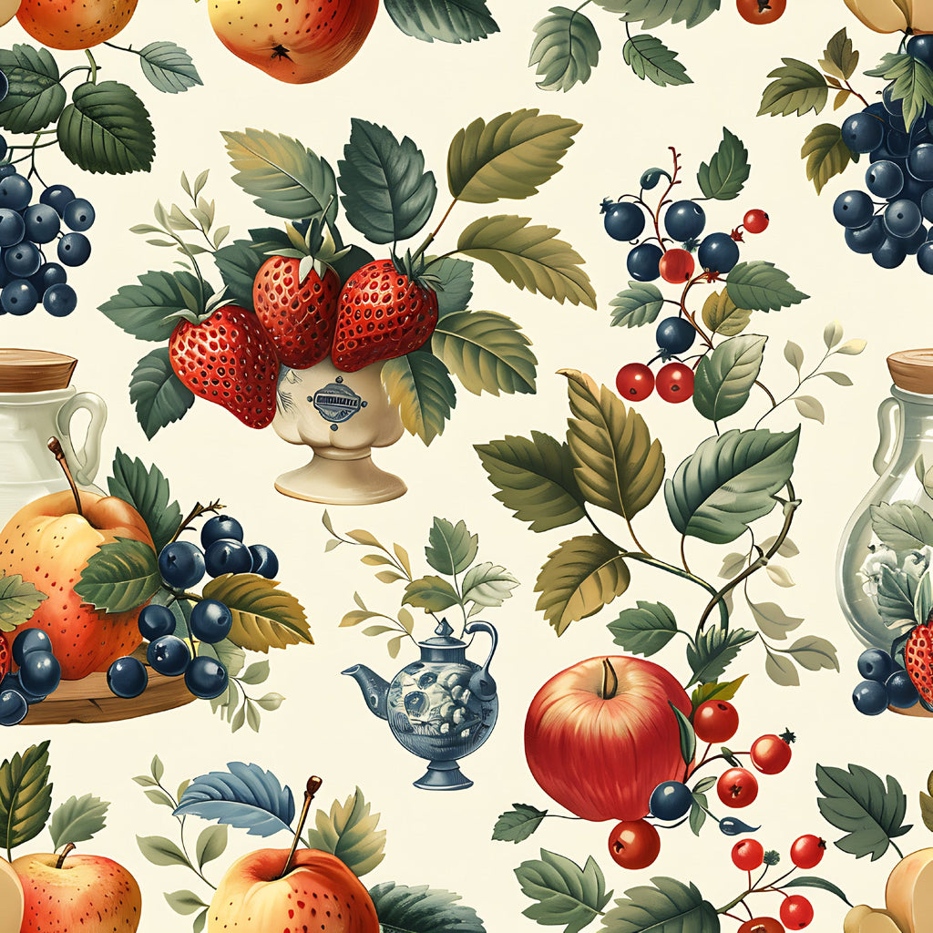Vintage Pantry Pattern 6 Minky Fabric