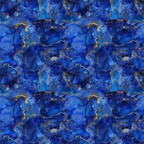 cobalt blue, sapphire blue, lapis lazuli, gold veining, marble texture, gemstone pattern, natural stone, crystalline structure, mineral pattern, geological design, abstract organic, luxurious appearance,, fabric panel, deep blue tones, metallic accents, rock formation, precious stone, seamless repeat, rich textures