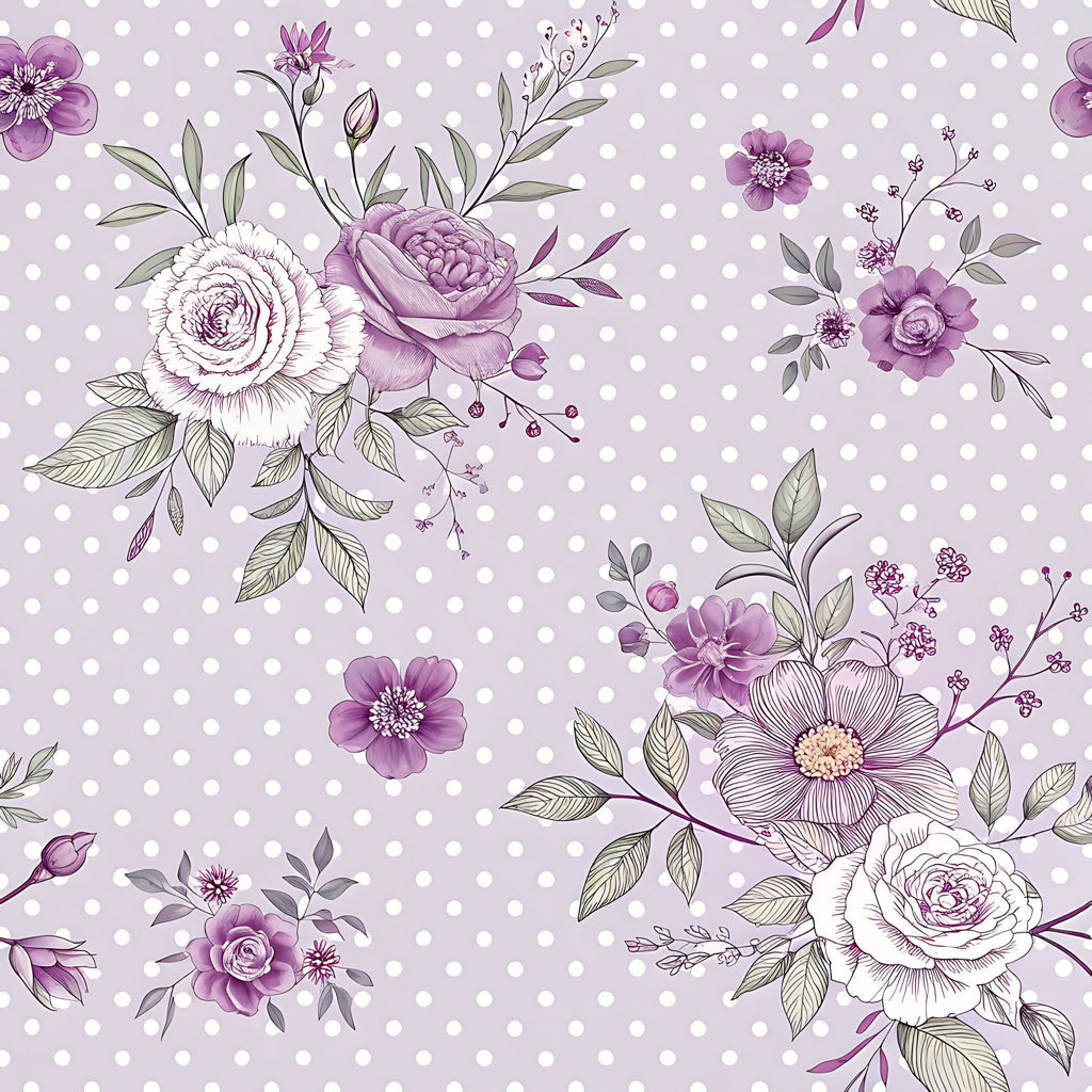 Lilac Ribbon Trellis Pattern 1 Minky Fabric