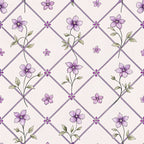 Lilac Ribbon Trellis Pattern 11 Minky Fabric