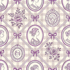 Lilac Ribbon Trellis Pattern 15 Minky Fabric