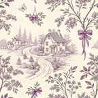 Lilac Ribbon Trellis Pattern 16 Minky Fabric