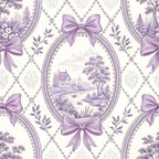 Lilac Ribbon Trellis Pattern 17 Minky Fabric