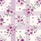 Lilac Ribbon Trellis Pattern 18 Minky Fabric
