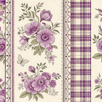 Lilac Ribbon Trellis Pattern 19 Minky Fabric