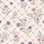 Lilac Ribbon Trellis Pattern 23 Minky Fabric