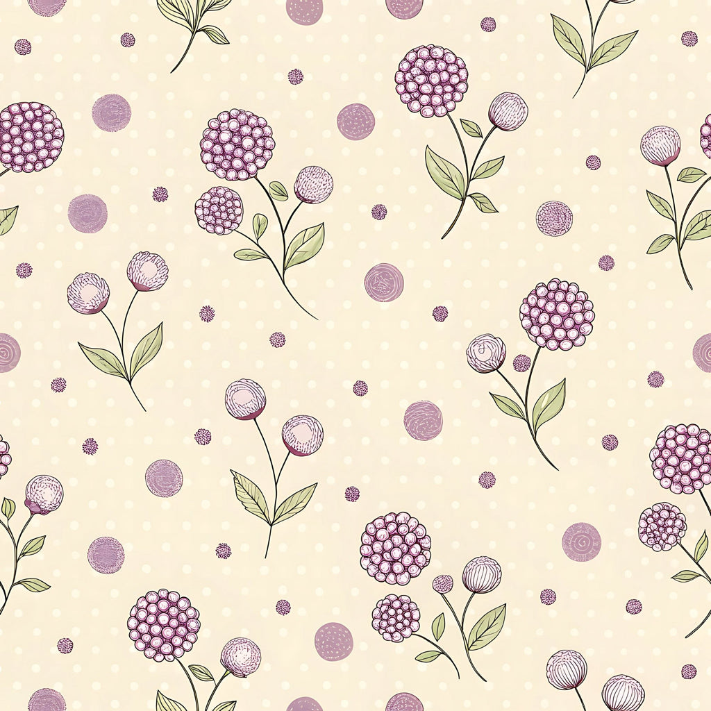 Lilac Ribbon Trellis Pattern 24 Minky Fabric