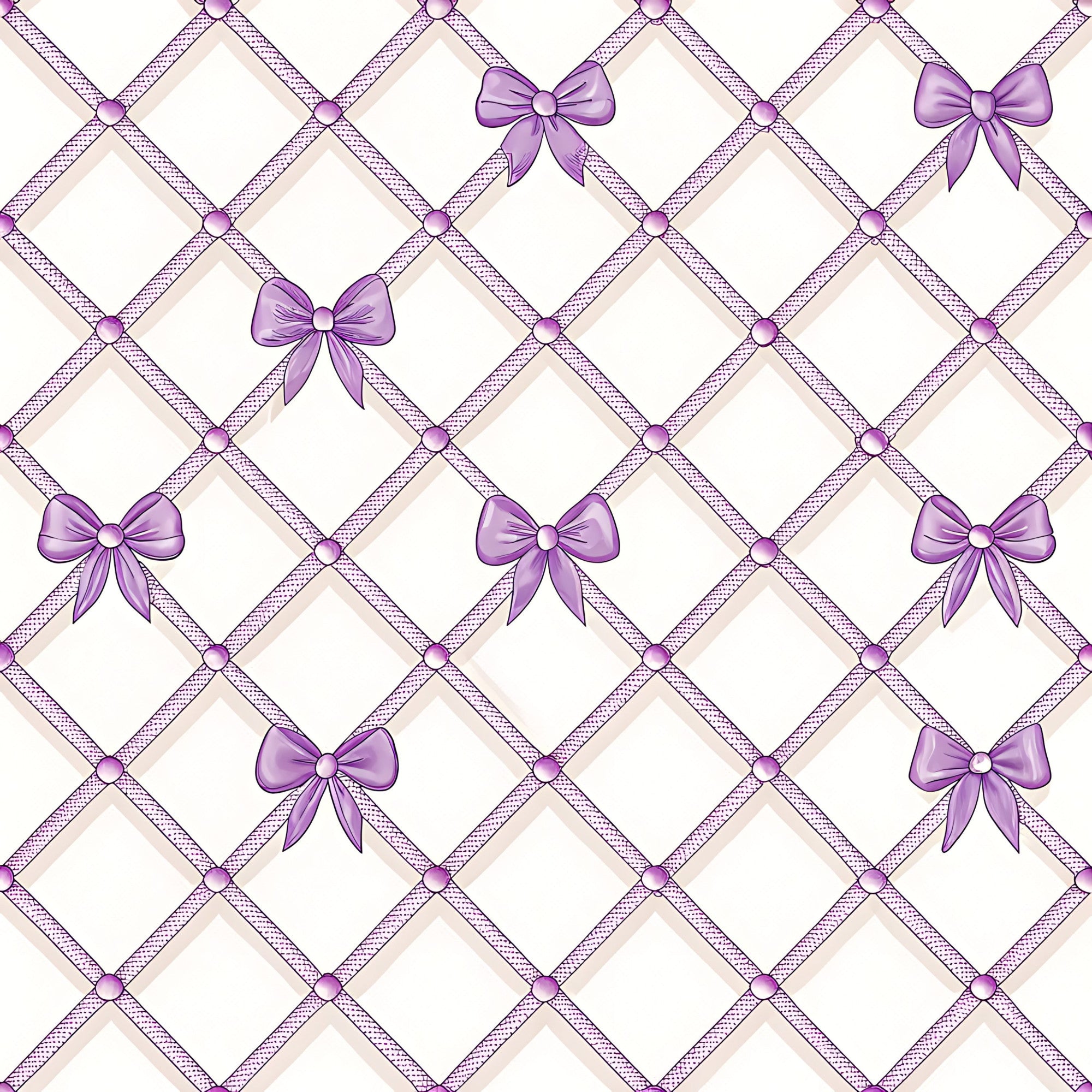 Lilac Ribbon Trellis Pattern 25 Minky Fabric