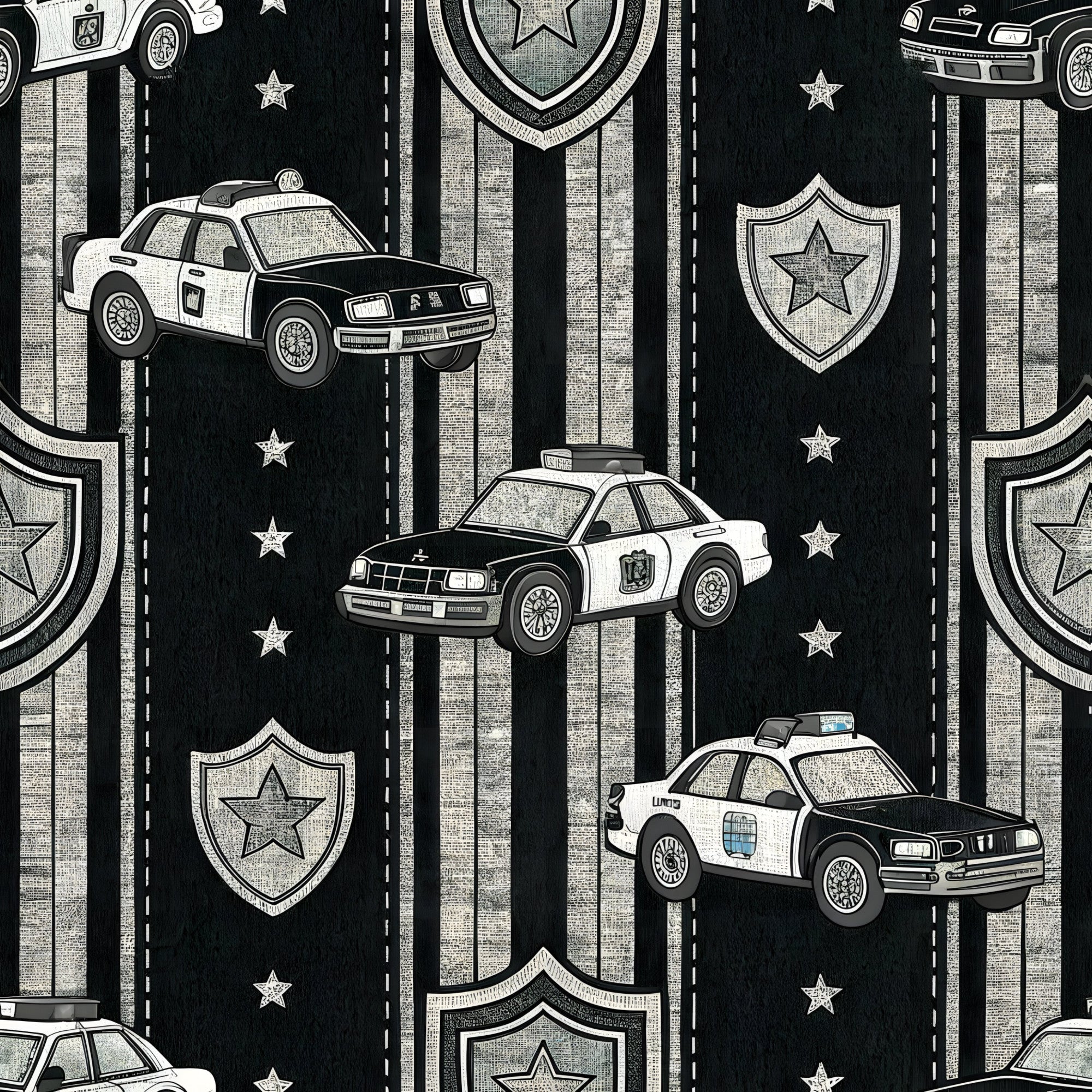 Law Enforcement Pattern 7 Minky Fabric