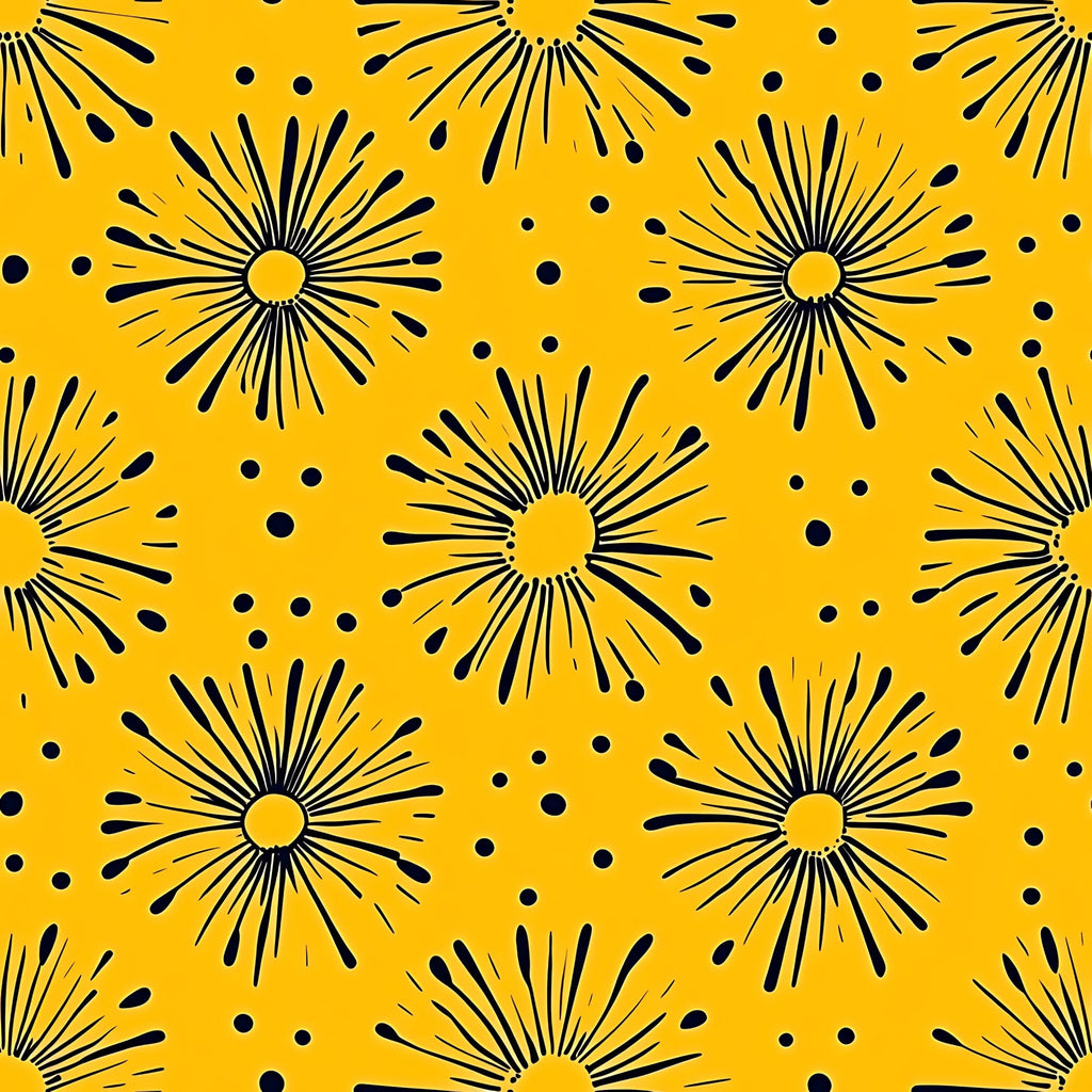 Lemon Burst Pattern 5 Minky Fabric