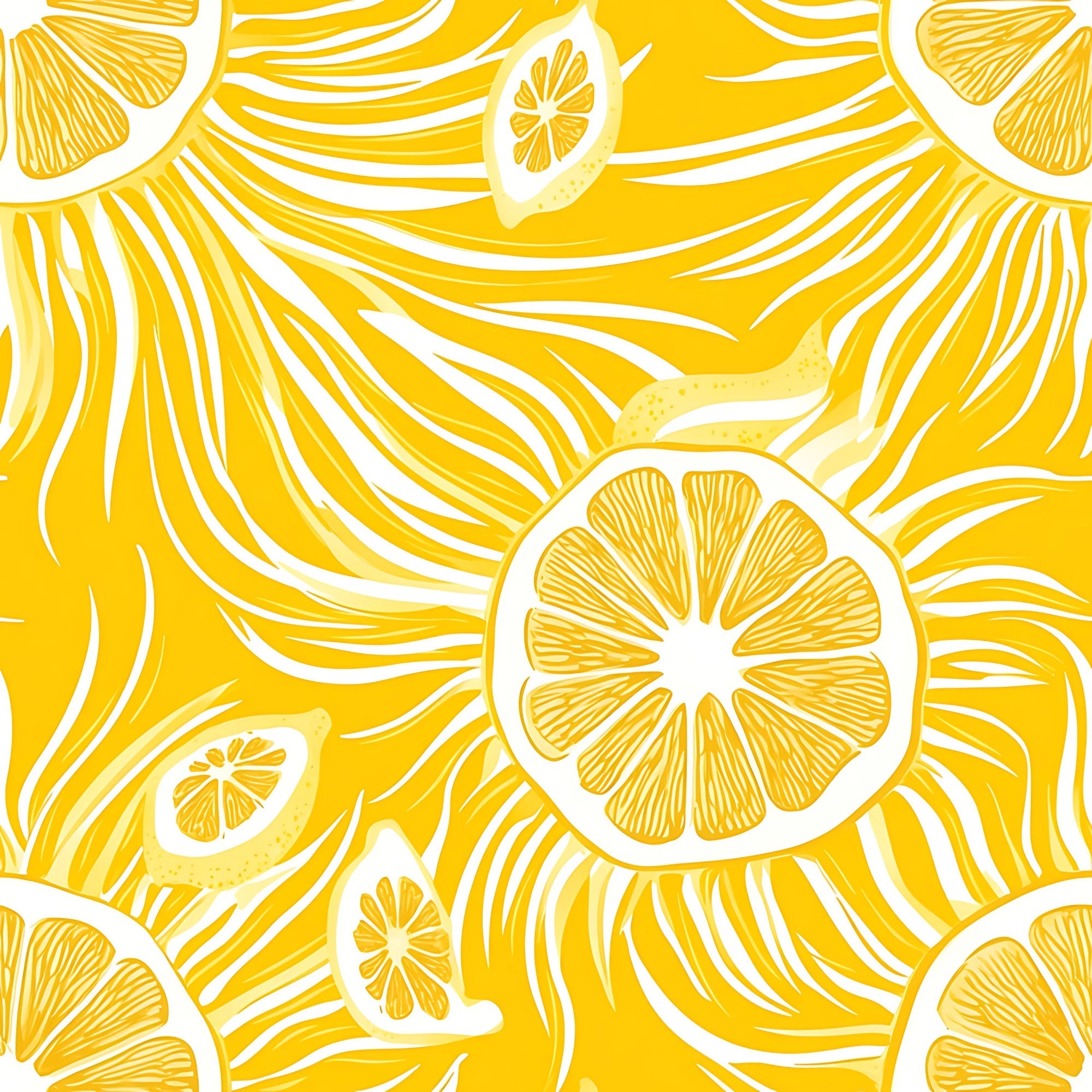 Lemon Burst Pattern 6 Minky Fabric