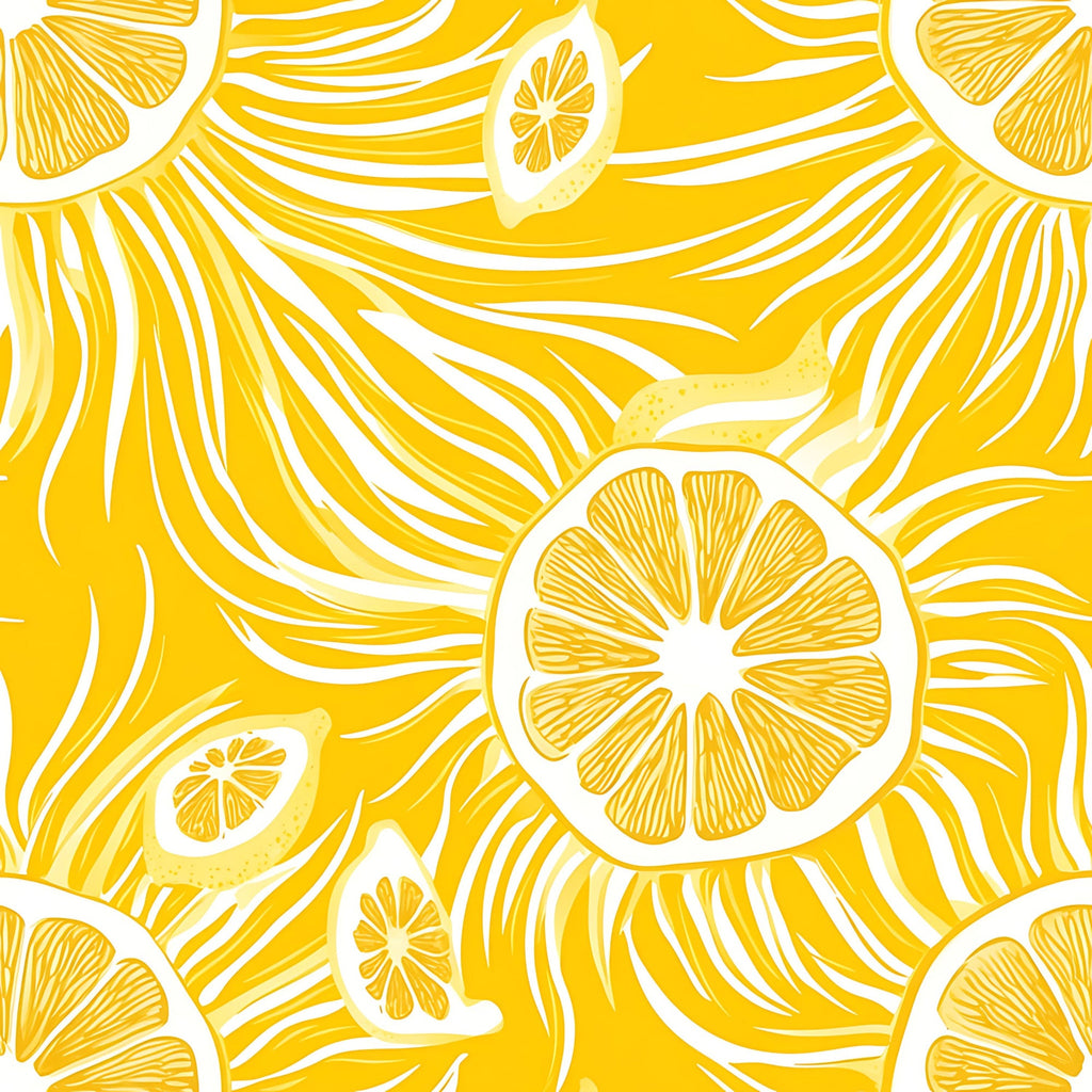 Lemon Burst Pattern 6 Minky Fabric