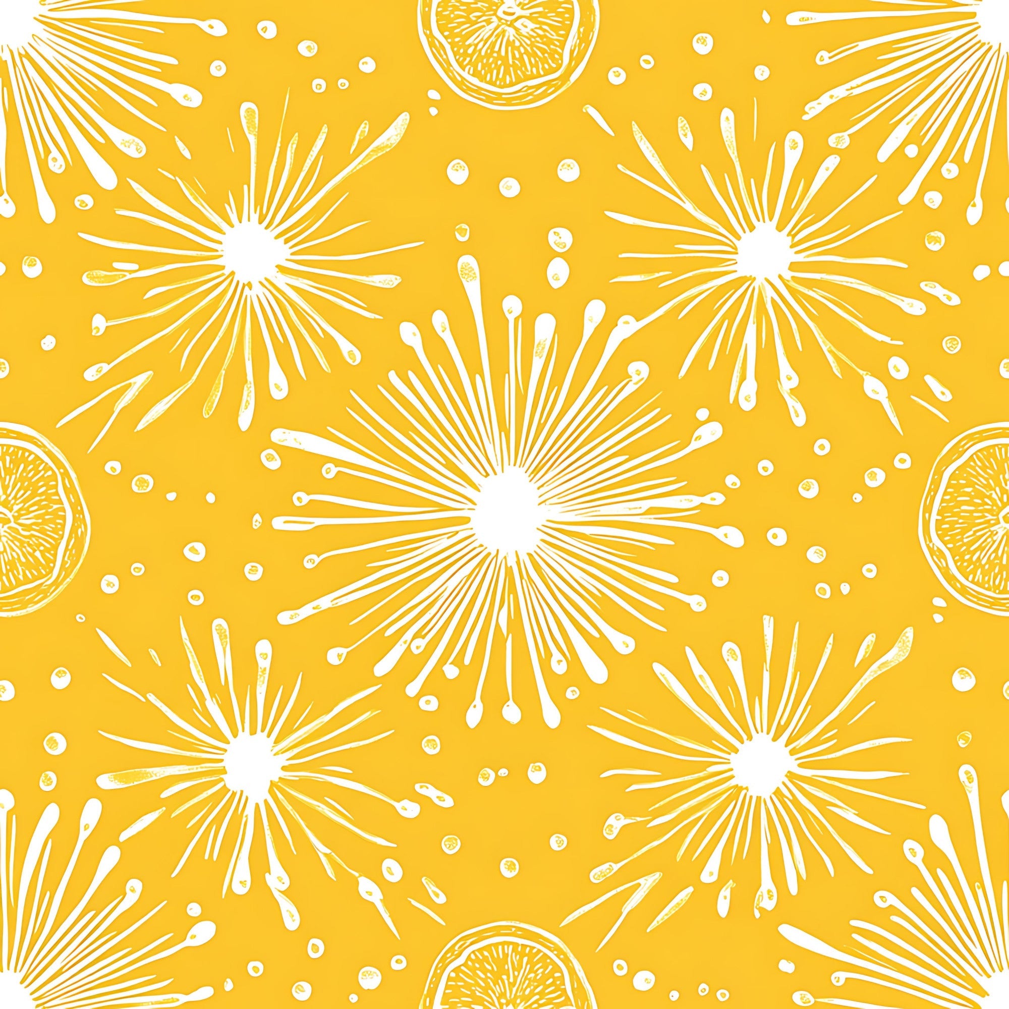 Lemon Burst Pattern 7 Minky Fabric