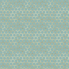 honeycomb pattern, hexagonal design, sage green, muted green, golden yellow, geometric pattern, bee-inspired, nature motif,, fabric panel, soft pastels, repeating pattern, modern geometric, craft fabric, sewing material, contemporary design, subtle texture, coordinating colors