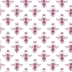 burgundy, maroon, wine red, bee pattern, honeybee, insect motif, crown design, vintage illustration, botanical style,, fabric panel, repeating pattern, detailed wings, nature theme, apiary, beekeeping, antique drawing, etched style, garden insects, royal crowns