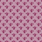 pink, mauve, lavender, bee pattern, honeybee, insect motif, repeating design,, fabric panel, nature inspired, spring theme, pollinator, wings, geometric arrangement, monochromatic, soft palette, crafting material, sewing fabric, buzzing bees, floral companion
