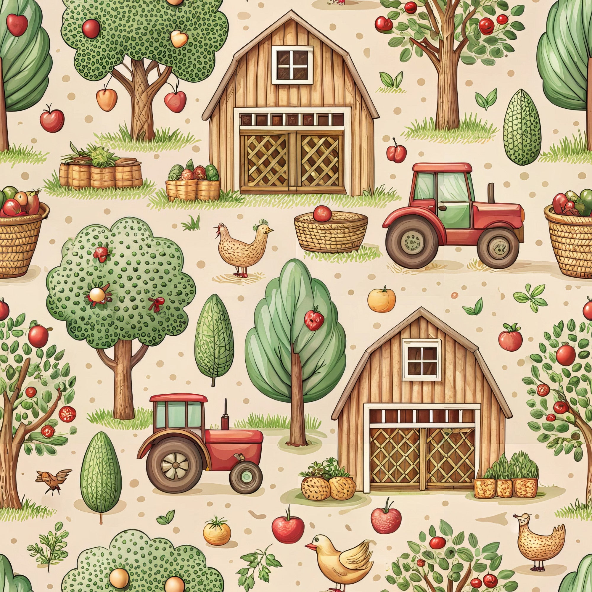 Countryside Charm Pattern 9 Minky Fabric