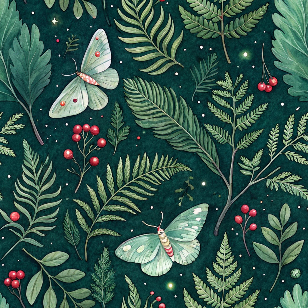 Magical Forest Moth Pattern 12 Minky Fabric