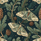 Magical Forest Moth Pattern 1 Minky Fabric