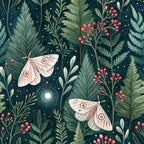 Magical Forest Moth Pattern 2 Minky Fabric
