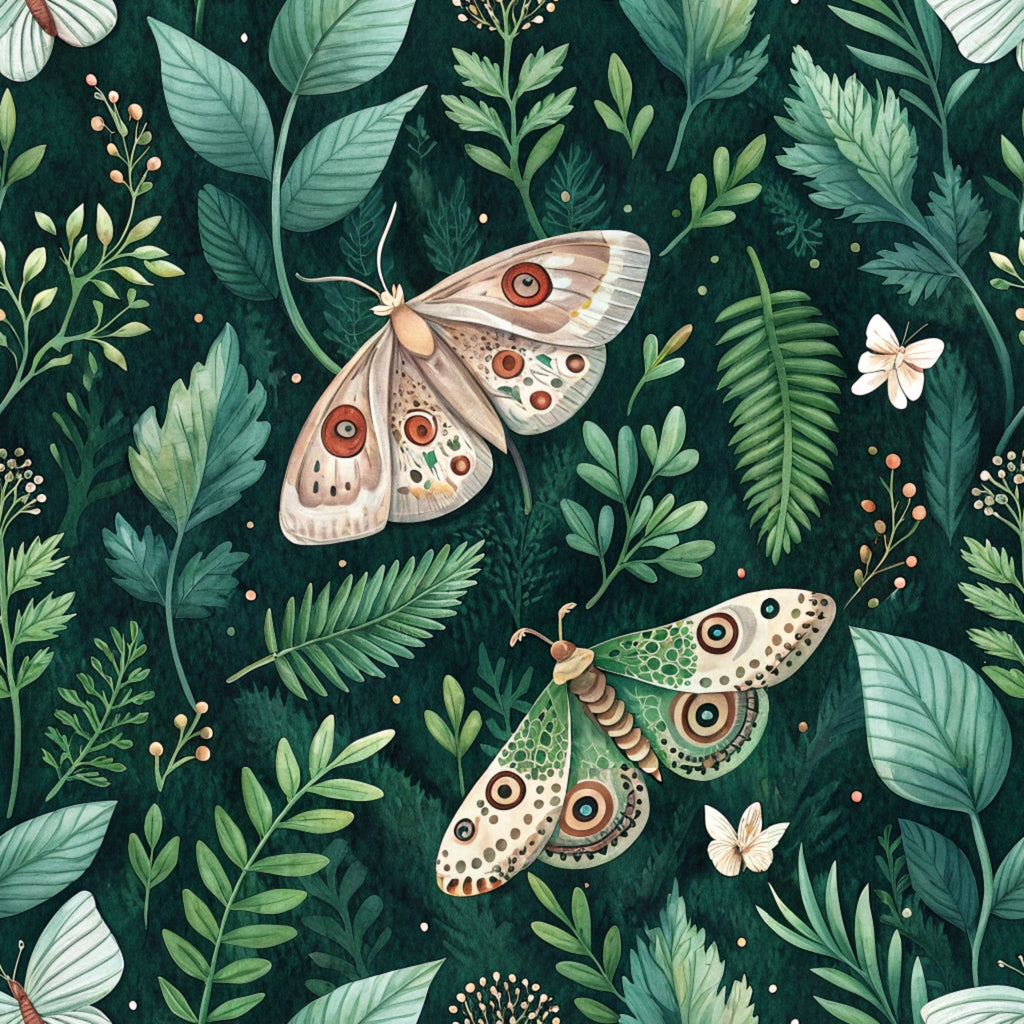 Magical Forest Moth Pattern 7 Minky Fabric