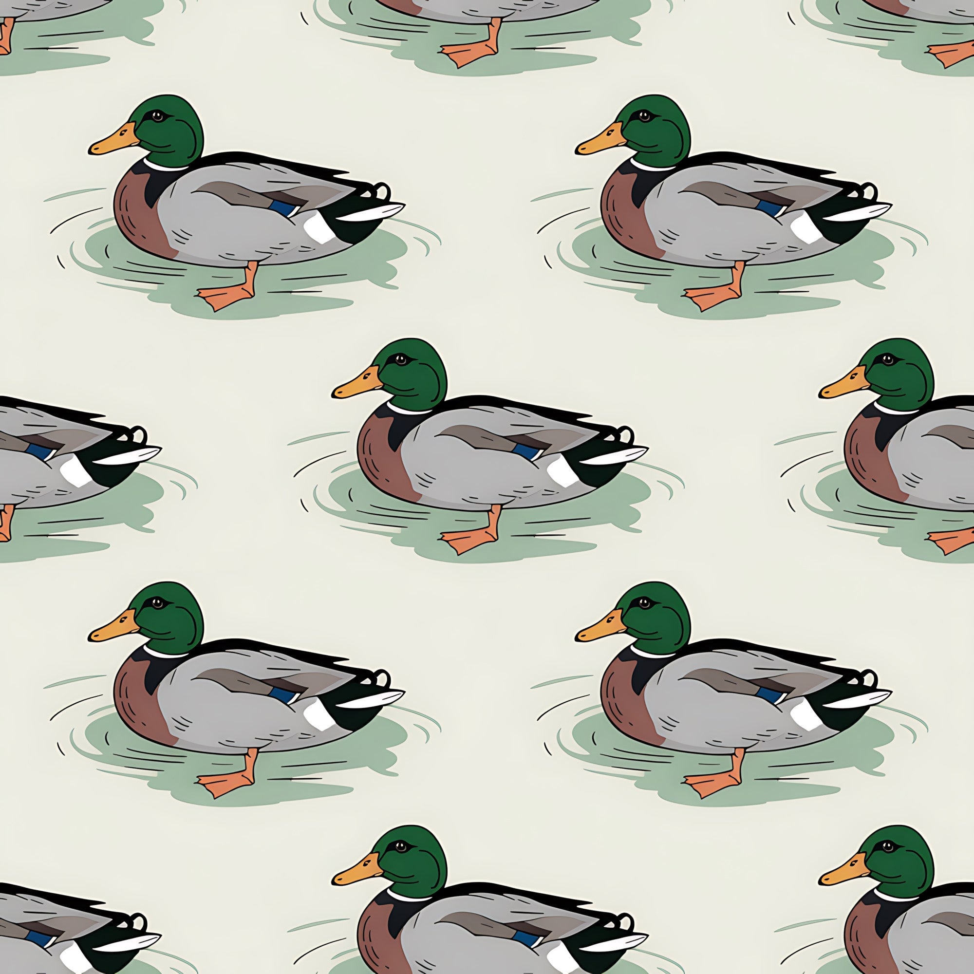 Drakes and Lilies Pattern 12 Minky Fabric