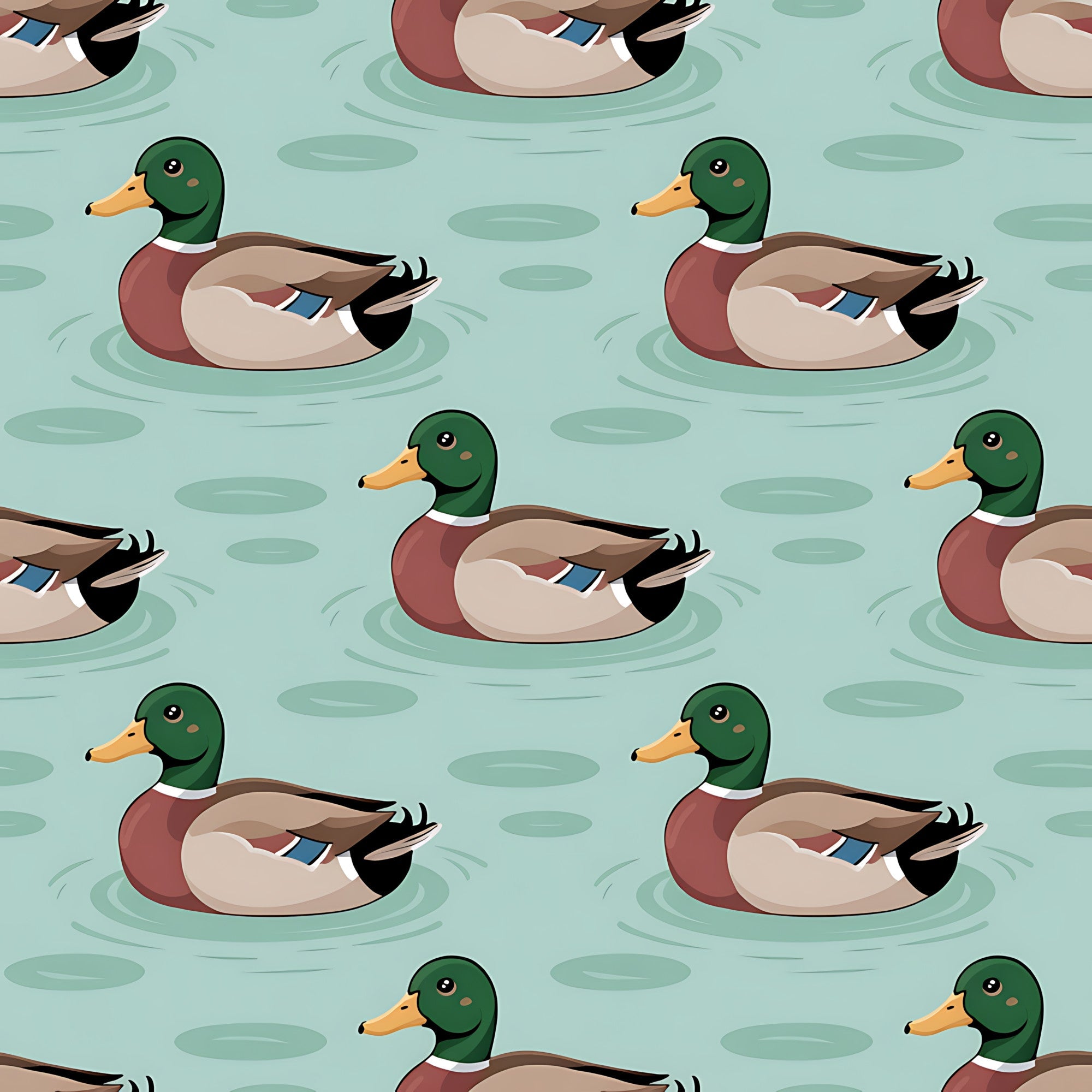 Drakes and Lilies Pattern 14 Minky Fabric